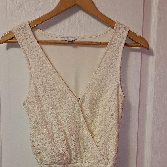 Lace faux wrap romper - Picture 1 of 5